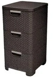 Curver Rack mit Schubladen 3x14L STYLE dunkelbraun