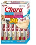 INABA Churu f&uuml;r Katzen - Geschmacksmix mit Thunfisch und Meeresfr&uuml;chten 20x14g