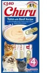 INABA Churu Katzenleckerli mit Thunfisch- und Rindfleischgeschmack 4x14g