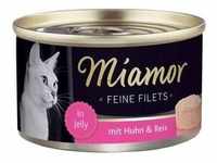Miamor Feine Filets - Katzennassfutter Hühnerfilets mit Reis 100g Dose (Rabatt...