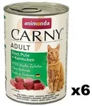 Animonda Cat Carny Adult Rind, Pute und Kaninchen 6x400g
