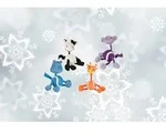 TRIXIE Spielzeug mit Ball und Schnur in Form von Tieren - 16cm - 1 stk