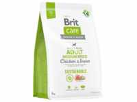 BRIT CARE Dog Sustainable Adult Medium Breed Chicken & Insect 3kg (Mit...