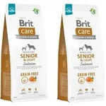 BRIT CARE Dog Grain-free Senior & Light Salmon 2x12kg