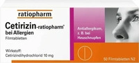 PZN-DE 02158159, Cetirizin-ratiopharm bei Allergien 50 St Filmtabletten, Grundpreis: