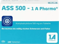 PZN-DE 08612435, 1A Pharma ASS 500- 1 A Pharma 100 St Tabletten, Grundpreis: &euro;