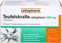 PZN-DE 02940724, Teufelskralle-ratiopharm 480 mg 50 St Filmtabletten, Grundpreis: