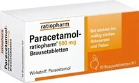 PZN-DE 08704077, Paracetamol-ratiopharm 500 mg Brausetabletten 10 St Brausetabletten,