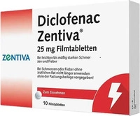 PZN-DE 10273621, Zentiva Pharma Diclofenac Zentiva 25mg 10 St Filmtabletten,