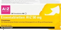 PZN-DE 06683721, AbZ-Pharma Eisentabletten AbZ 50mg 50 St Filmtabletten, Grundpreis: