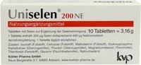 PZN-DE 09213217, K&ouml;hler Pharma Uniselen 200 NE 10 St Tabletten, Grundpreis: &euro;