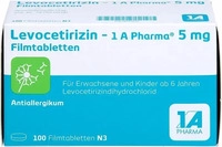 PZN-DE 14243953, 1A Pharma Levocetirizin-1 A Pharma 5 mg 100 St Filmtabletten,