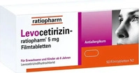 PZN-DE 15197741, Levocetirizin-ratiopharm 5 mg 50 St Filmtabletten, Grundpreis: