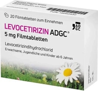 PZN-DE 18082932, Zentiva Pharma LEVOCETIRIZIN ADGC 5 mg 20 St Filmtabletten,