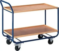 Rollcart 06-7026, Rollcart Tischwagen mit 2 Etagen 1000x575mm Buchedekor 20mm Rand
