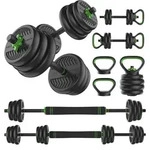 Tunturi Langhantel-/Kurzhantel-Set, 20kg, Vinyl