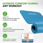 Tunturi Fitnessmatte mit Tasche petrol blau