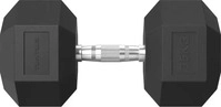 Tunturi 25TUPLA032, Tunturi Platinum Hantel Hex Rubber Dumbbell - 35 kg