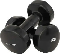 Tunturi FS0037709.00008, Tunturi Kurzhanteln Vinyl - 0.5 bis 5 kg - 5 kg schwarz