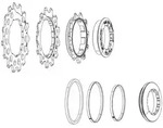Sram Kassettenritzel-Satz f&uuml;r PG-1210/1230 11T, 13T, 15T Kassettenritzel inkl.