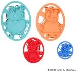 Dr. Oetker Pr&auml;ge-Ausstecher Peppa & Familie, 4-teilig
