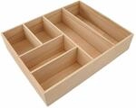 Fackelmann Bad Schubkastenbox 26x7x32,1 cm, Buchenholz