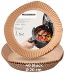Fackelmann Backpapier f&uuml;r Hei&szlig;luftfritteuse, rund, &Oslash;20cm, 40 Stk.