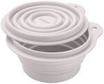 Fackelmann Snack Box Be The Move, faltbar, rund, &Oslash;13cm, wei&szlig;