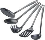 Stanley Rogers K&uuml;chenhelfer-Set Satin, 5-teilig, Schwarz, Edelstahl