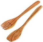 Fackelmann Salatbesteck Eco, 30cm, Olive