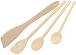 Fackelmann Kochl&ouml;ffel und Pfannenwender-Set Eco, 4-teilig, Holz