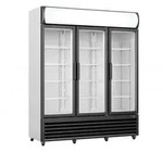 SARO K&uuml;hlschrank, 3 Glast&uuml;ren + Werbetafel, GTK 1065
