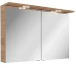 Fackelmann VITA Spiegelschrank 100 cm Summer Oak mit LED.. - Badm&ouml;bel