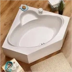 Ottofond Eckbadewanne Miami 125 x 125 wei&szlig; - Badewanne