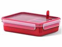 Frischhaltedose mit Einsatz Clip & Micro in rot, 1,2 l