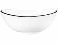 Bowl oval Black Line in weiß, 12 cm