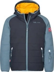 Trollkids Kids Hafjell Snow Jacket Pro black/steel blue/mango - Gr&ouml;&szlig;e 128 Kinder
