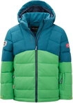Trollkids Kids Gryllefjord Jacket dark marine/fresh green/my. blue - Gr&ouml;&szlig;e 140