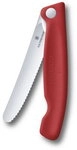 Victorinox Faltbares Gem&uuml;semesser Wellenschliff - rot - Gr&ouml;&szlig;e 11 cm 67831FC1