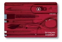 Victorinox 07100T, Victorinox SwissCard rot transparent