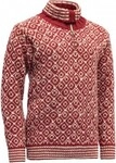 Devold Svalbard Sweater Zip-Neck hindberry/offwhite - Gr&ouml;&szlig;e XS TC396410A