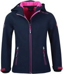 Trollkids Girls Trollfjord Jacket navy/magenta - Gr&ouml;&szlig;e 152 Kinder 175