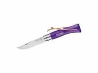 Opinel Messer mit Lederriemen violett - Größe No.07 - 7,8cm 254484