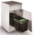 Profiline Double-Boy 345 S/300-2, Abfallsammelsystem, mit Biodeckel, anthrazit