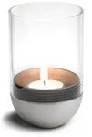 GRAVITY CANDLE Windlicht silber 080102