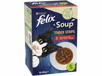 Felix Soup Tender Strips mit Rind, Huhn & Lamm 6 x 48 g