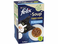 Felix Soup Tender Strips mit Kabeljau, Thunfisch & Scholle 6 x 48 g