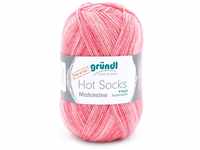 Gründl Wolle Hot Socks Malcesine, 4-fach,100 g, koralle multicolor
