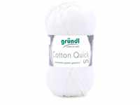 Gründl Wolle Cotton Quick 50 g uni weiß