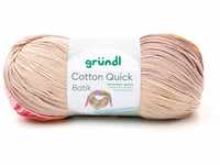 Gründl Wolle Cotton Quick Batik 100 g beigebraun-rosa-orange